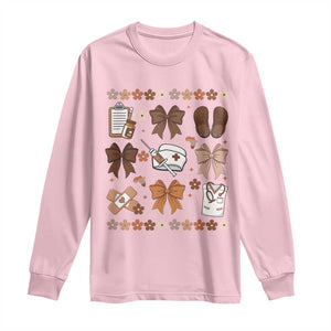 Proud Black Nurse Long Sleeve Shirt Gift For African Nurse Black History TS12 Light Pink Print Your Wear
