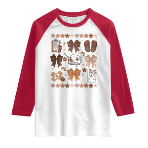 Proud Black Nurse Raglan Shirt Gift For African Nurse Black History TS12 White Red Print Your Wear