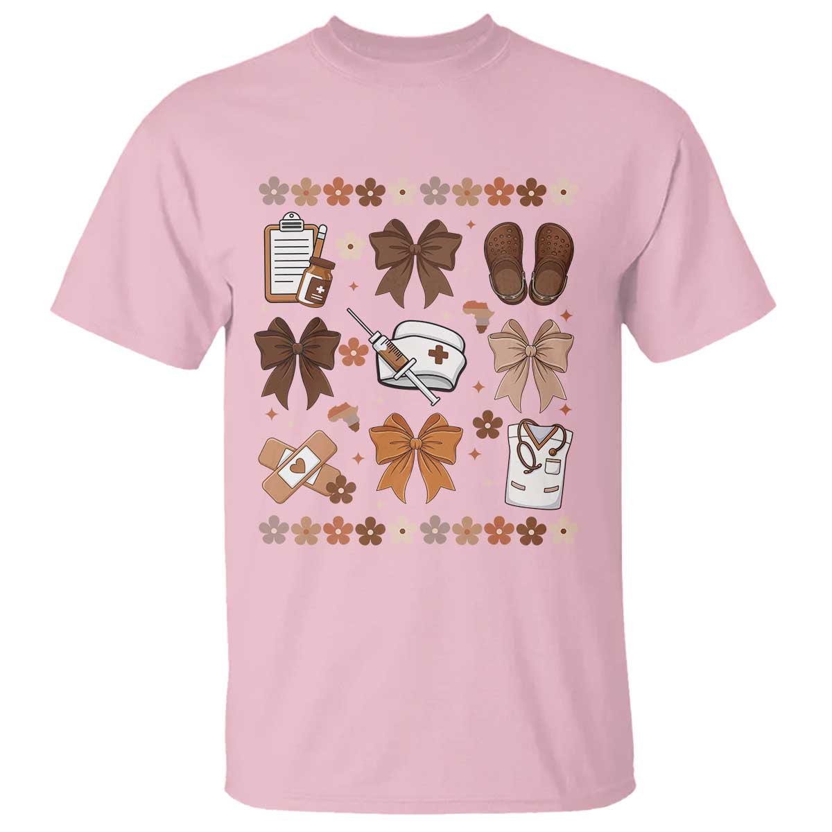 Proud Black Nurse T Shirt Gift For African Nurse Black History TS12 Light Pink Print Your Wear