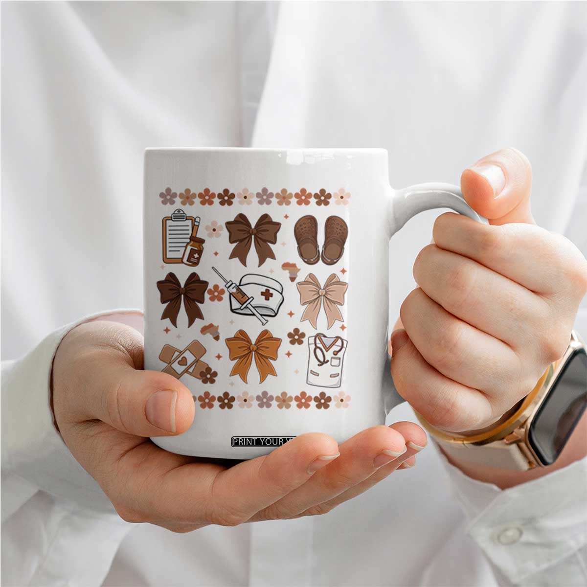 Proud Black Nurse Coffee Mug Gift For African Nurse Black History TS12 Print Your Wear