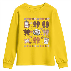 Proud Black Nurse Youth Sweatshirt Gift For African Nurse Black History TS12 Daisy Print Your Wear