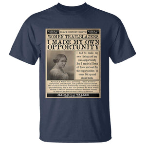 Madam C.J. Walker T Shirt I Made My Own Opportunity TS12 Navy Print Your Wear