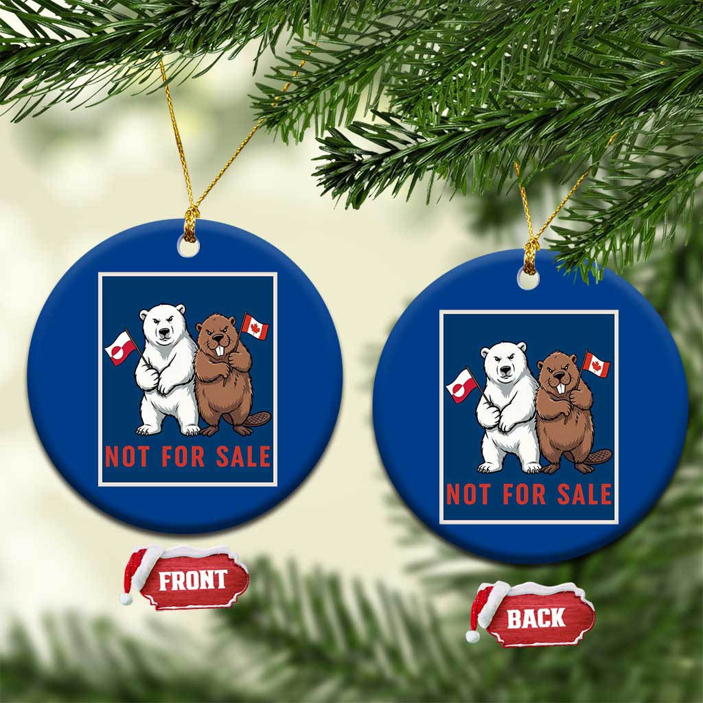 Funny Polar Bear And Beaver Political Protest Ceramic Ornament Not For Sale TS12 1pc Blue Print Your Wear