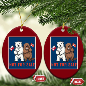 Funny Polar Bear And Beaver Political Protest Ceramic Ornament Not For Sale TS12 Print Your Wear