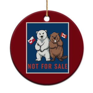 Funny Polar Bear And Beaver Political Protest Ceramic Ornament Not For Sale TS12 1pc Red Print Your Wear