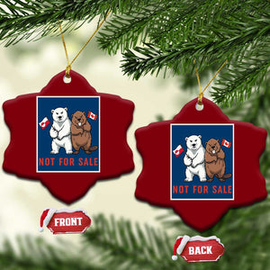 Funny Polar Bear And Beaver Political Protest Ceramic Ornament Not For Sale TS12 Print Your Wear