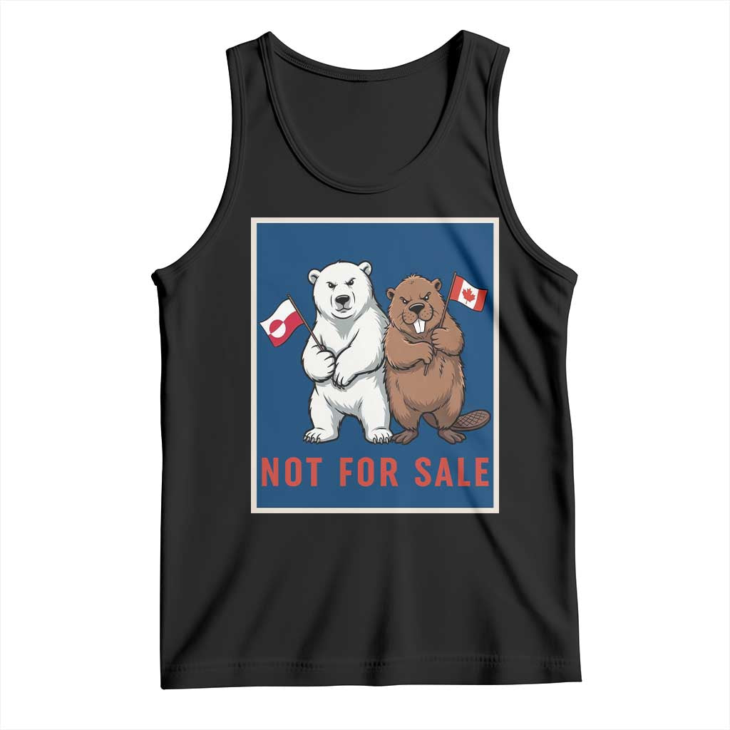 Funny Polar Bear And Beaver Political Protest Tank Top Not For Sale TS12 Black Print Your Wear