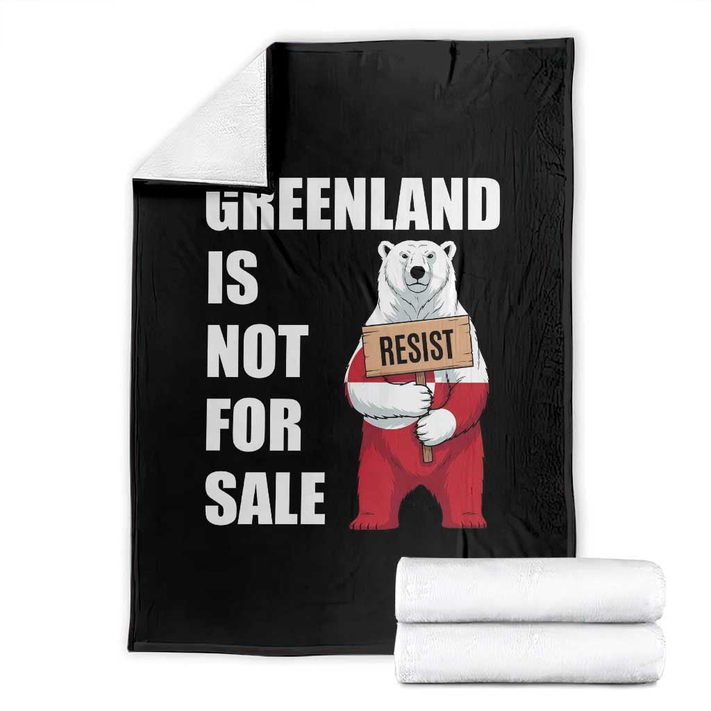 Greenland Not For Sale Throw Blanket Anti Authoritarian Political Gag Gift TS12 Black Print Your Wear
