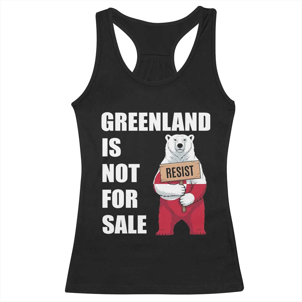 Greenland Not For Sale Racerback Tank Top Anti Authoritarian Political Gag Gift TS12 Black Print Your Wear