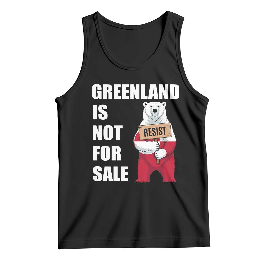 Greenland Not For Sale Tank Top Anti Authoritarian Political Gag Gift TS12 Black Print Your Wear