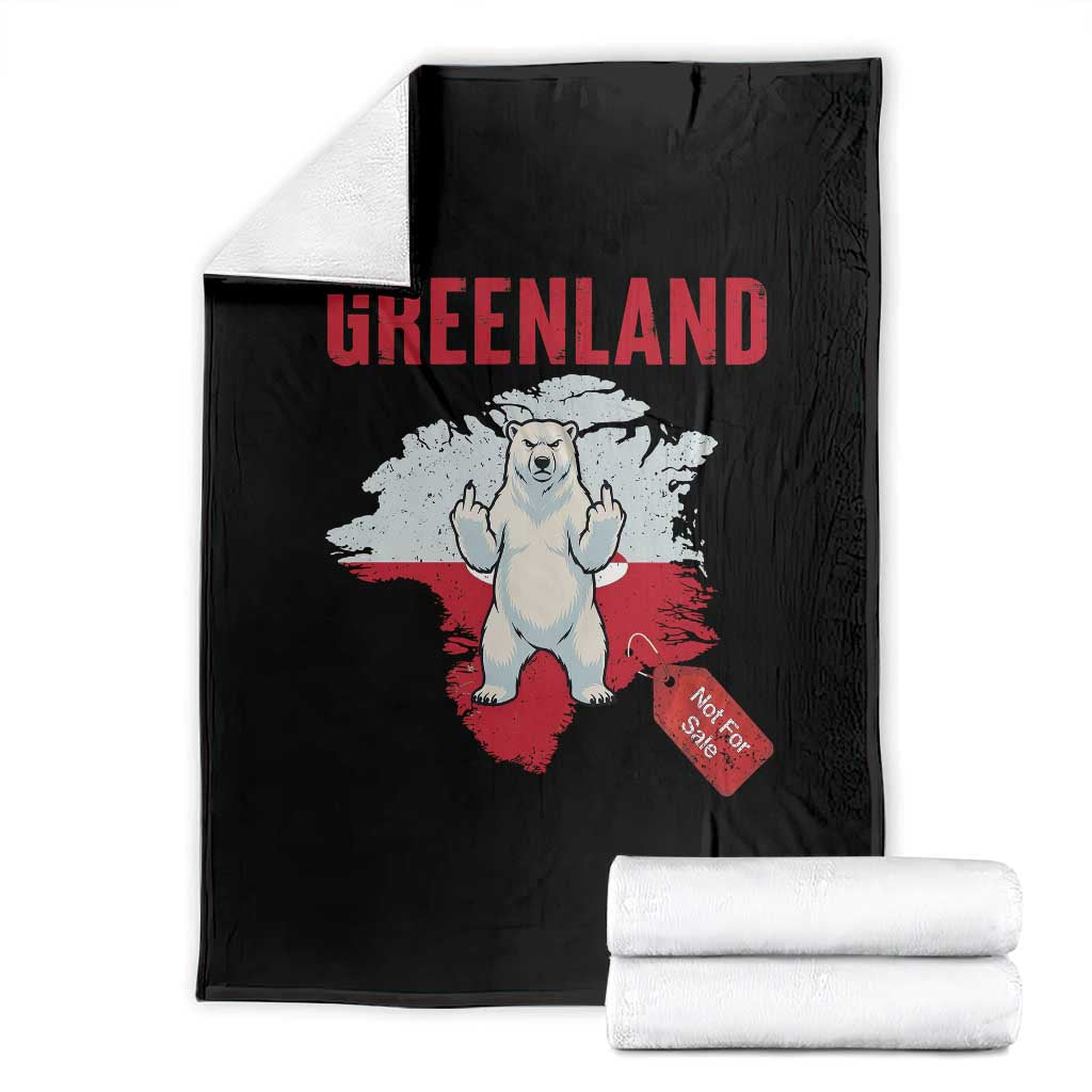 Greenland Is Not For Sale Throw Blanket Support Greenlander Gift TS12 Black Print Your Wear