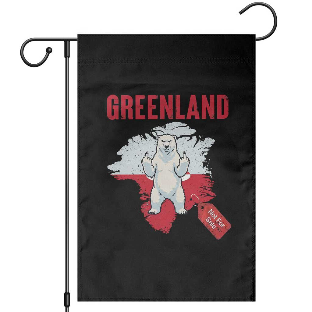 Greenland Is Not For Sale Garden Flag Support Greenlander Gift TS12 Black Print Your Wear