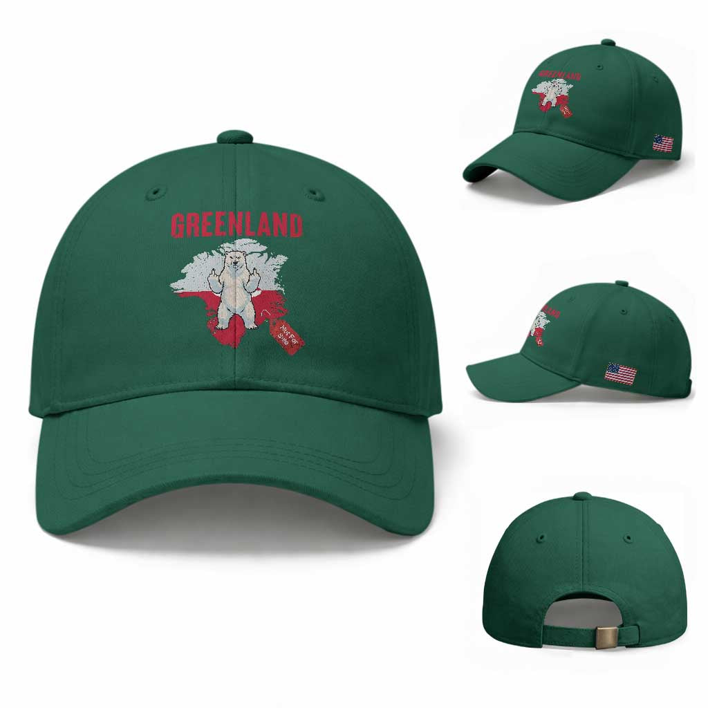 Greenland Is Not For Sale Baseball Cap Support Greenlander Gift TS12 Baseball Cap Universal Fit Irish Green Print Your Wear