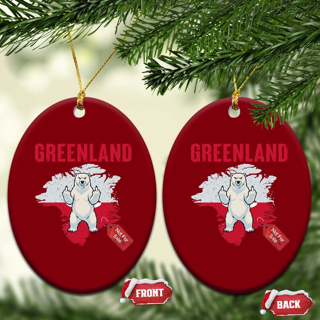 Greenland Is Not For Sale Ceramic Ornament Support Greenlander Gift TS12 Print Your Wear