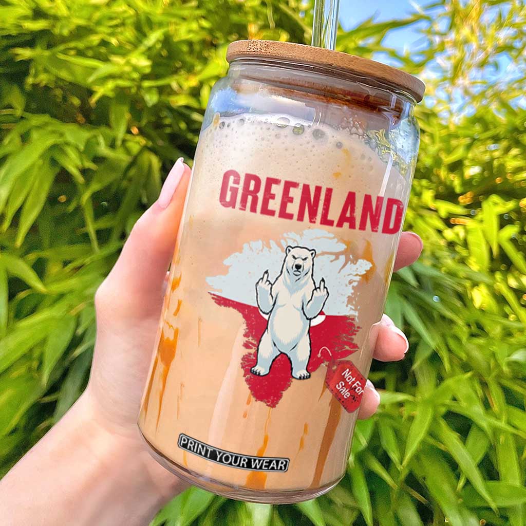 Greenland Is Not For Sale Glass Can Support Greenlander Gift TS12 Black Print Your Wear