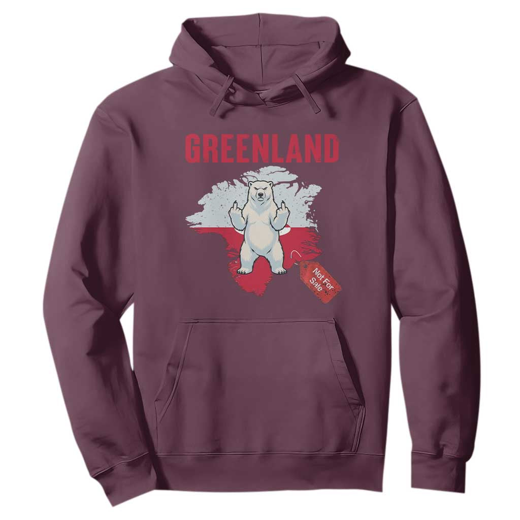 Greenland Is Not For Sale Hoodie Support Greenlander Gift TS12 Maroon Print Your Wear
