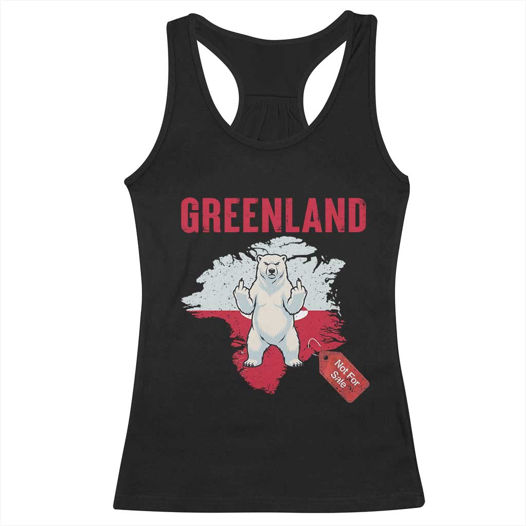 Greenland Is Not For Sale Racerback Tank Top Support Greenlander Gift TS12 Black Print Your Wear