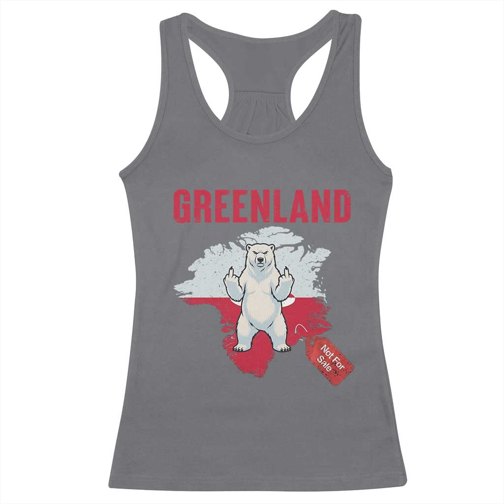 Greenland Is Not For Sale Racerback Tank Top Support Greenlander Gift TS12 Charcoal Print Your Wear