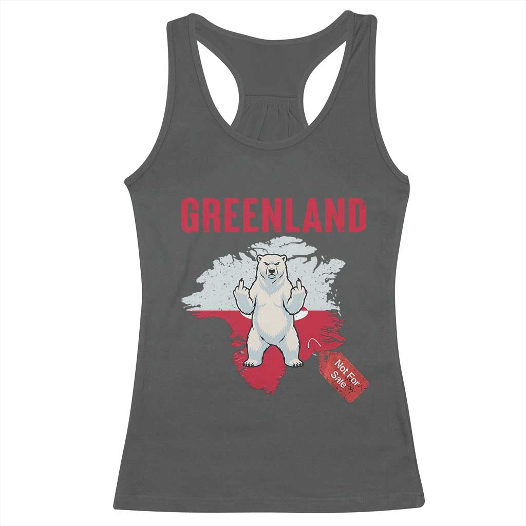 Greenland Is Not For Sale Racerback Tank Top Support Greenlander Gift TS12 Dark Heather Print Your Wear
