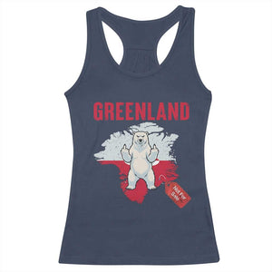 Greenland Is Not For Sale Racerback Tank Top Support Greenlander Gift TS12 Navy Print Your Wear