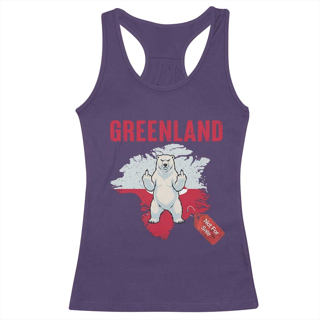 Greenland Is Not For Sale Racerback Tank Top Support Greenlander Gift TS12 Purple Print Your Wear