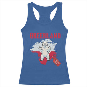 Greenland Is Not For Sale Racerback Tank Top Support Greenlander Gift TS12 Royal Blue Print Your Wear