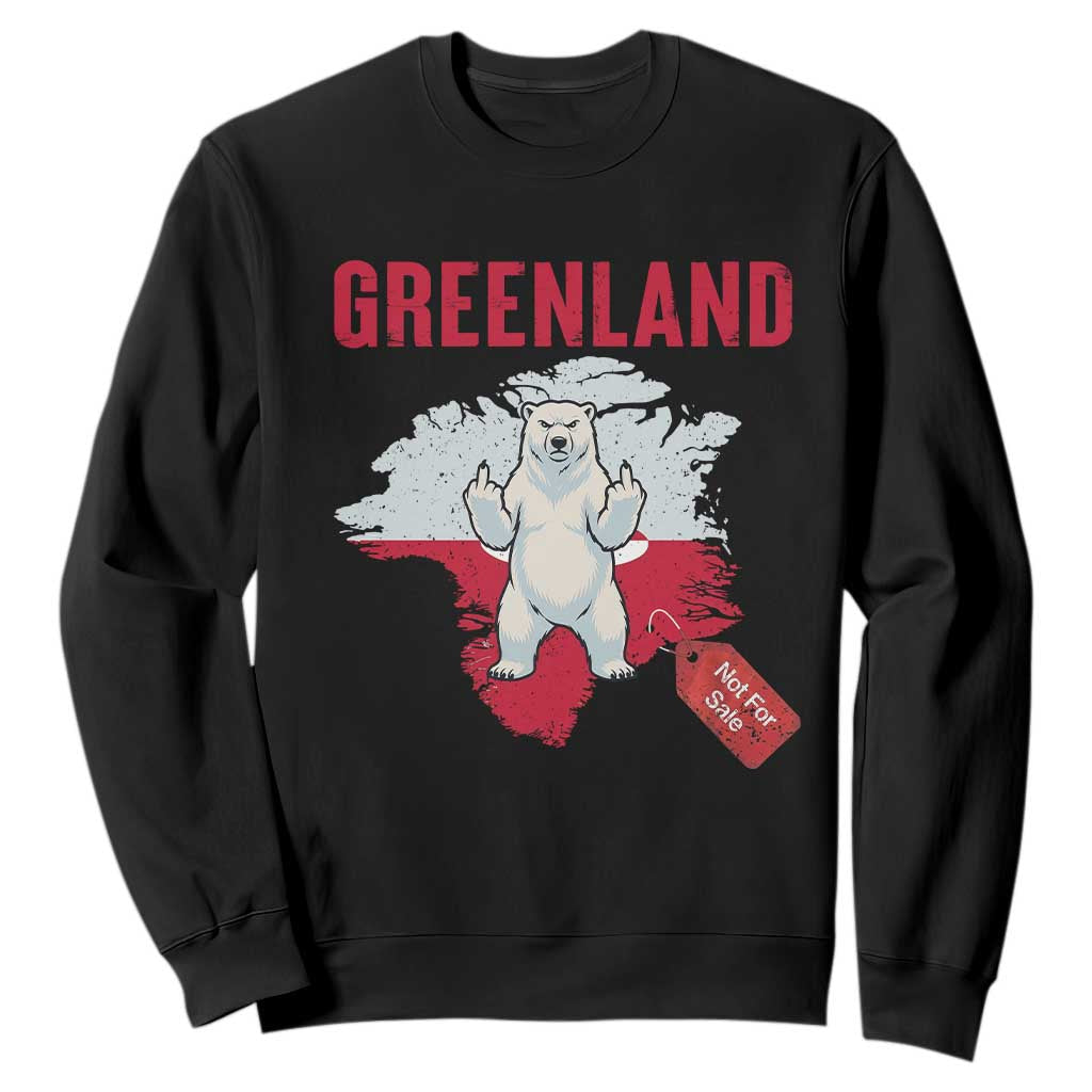 Greenland Is Not For Sale Sweatshirt Support Greenlander Gift TS12 Black Print Your Wear