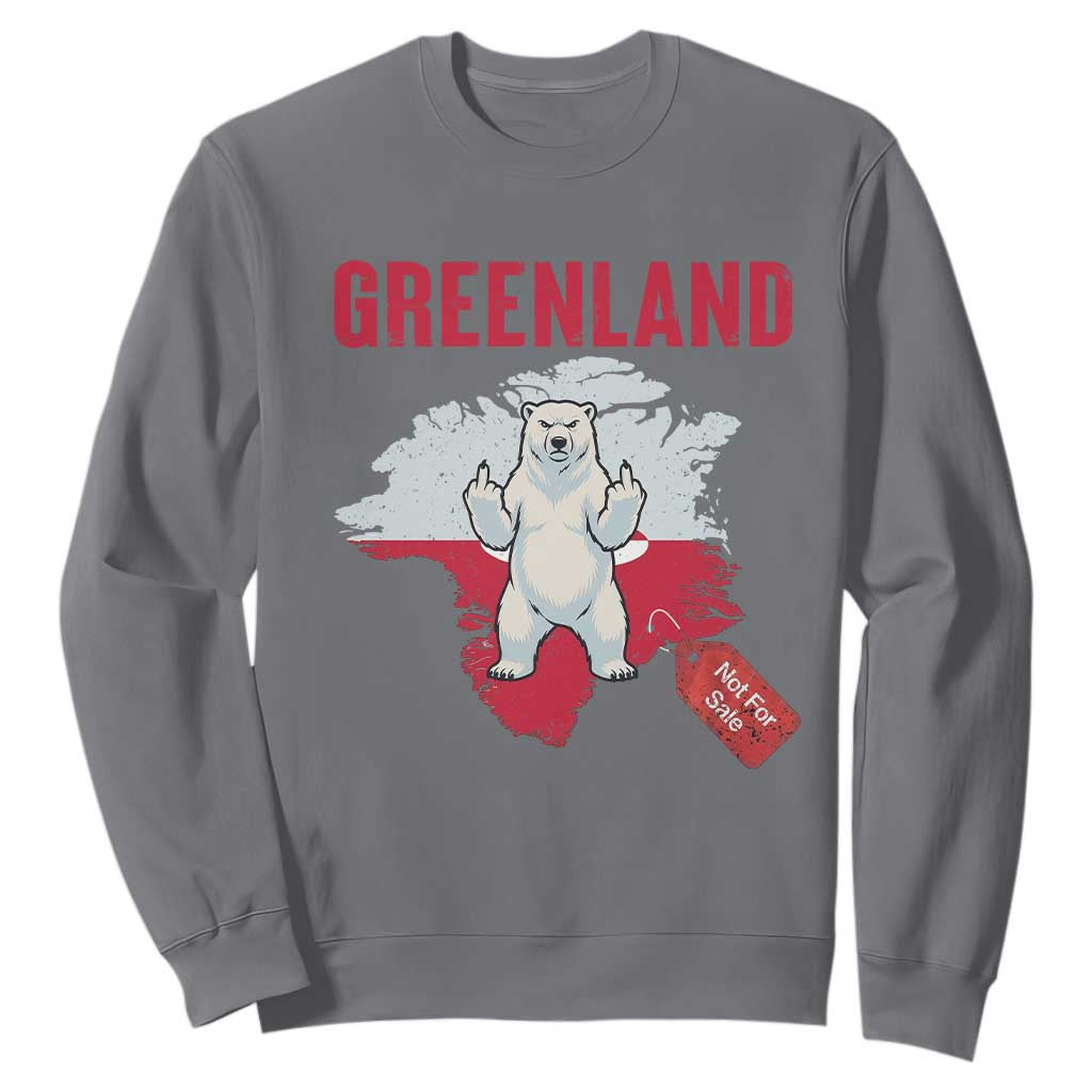 Greenland Is Not For Sale Sweatshirt Support Greenlander Gift TS12 Charcoal Print Your Wear