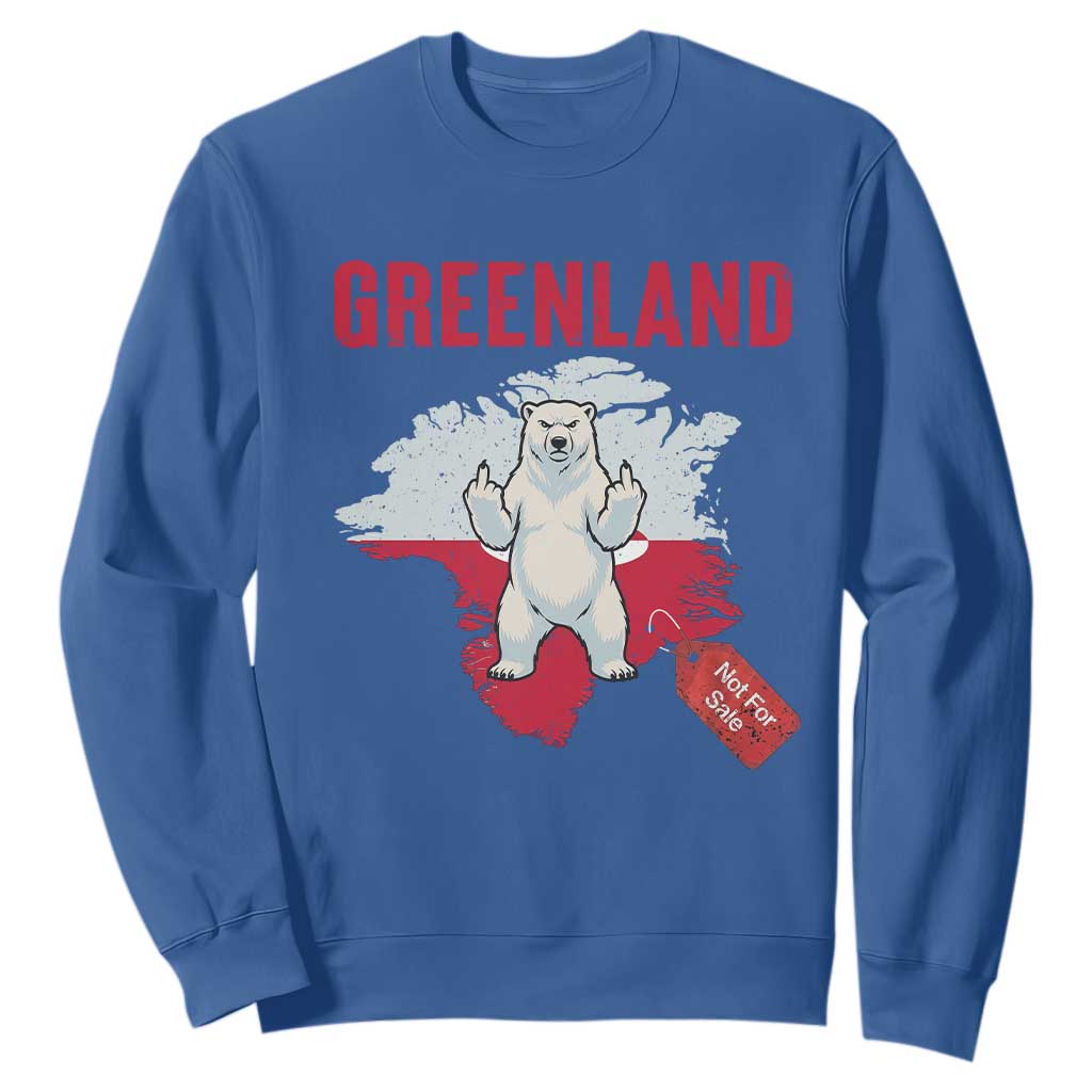 Greenland Is Not For Sale Sweatshirt Support Greenlander Gift TS12 Royal Blue Print Your Wear
