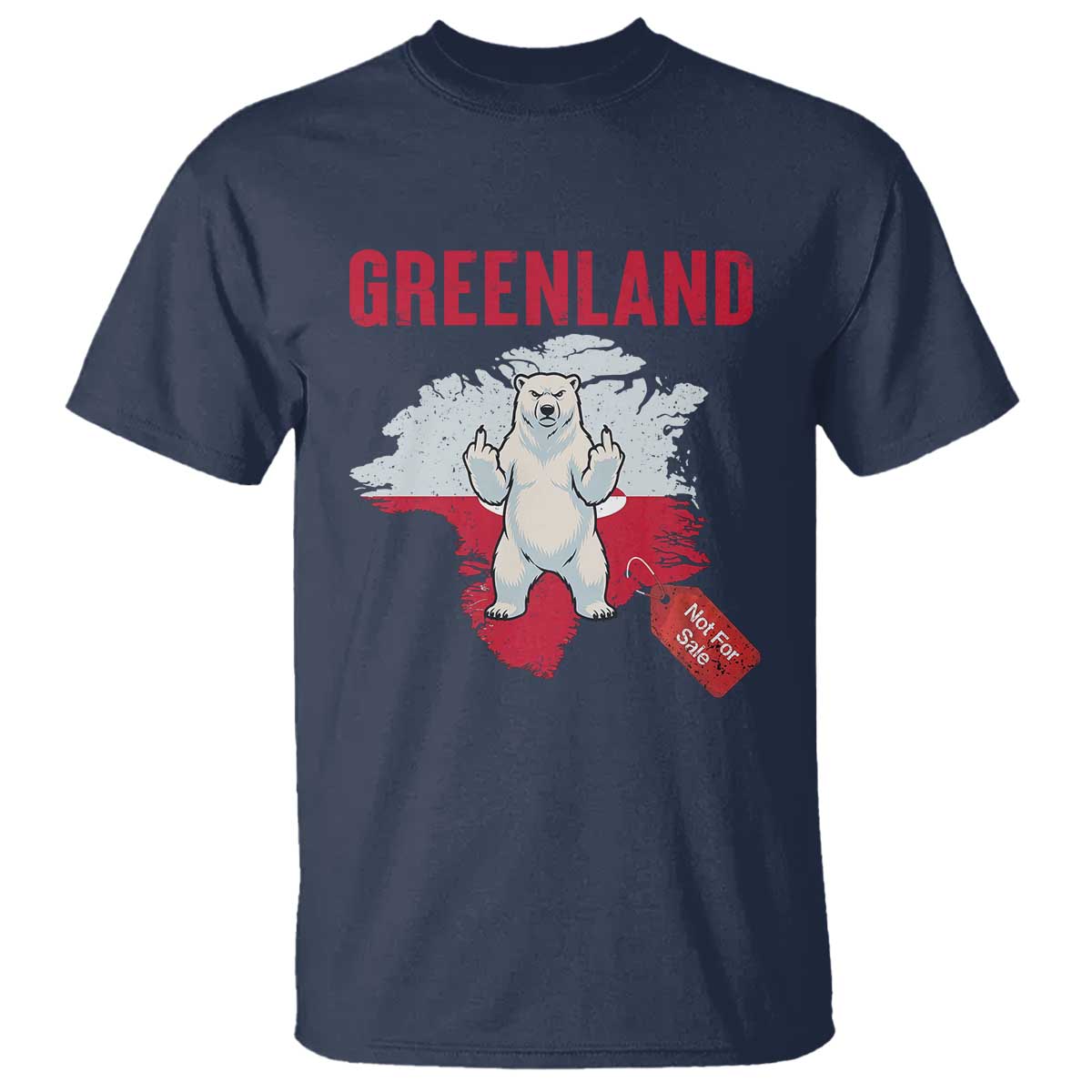 Greenland Is Not For Sale T Shirt Support Greenlander Gift TS12 Navy Print Your Wear