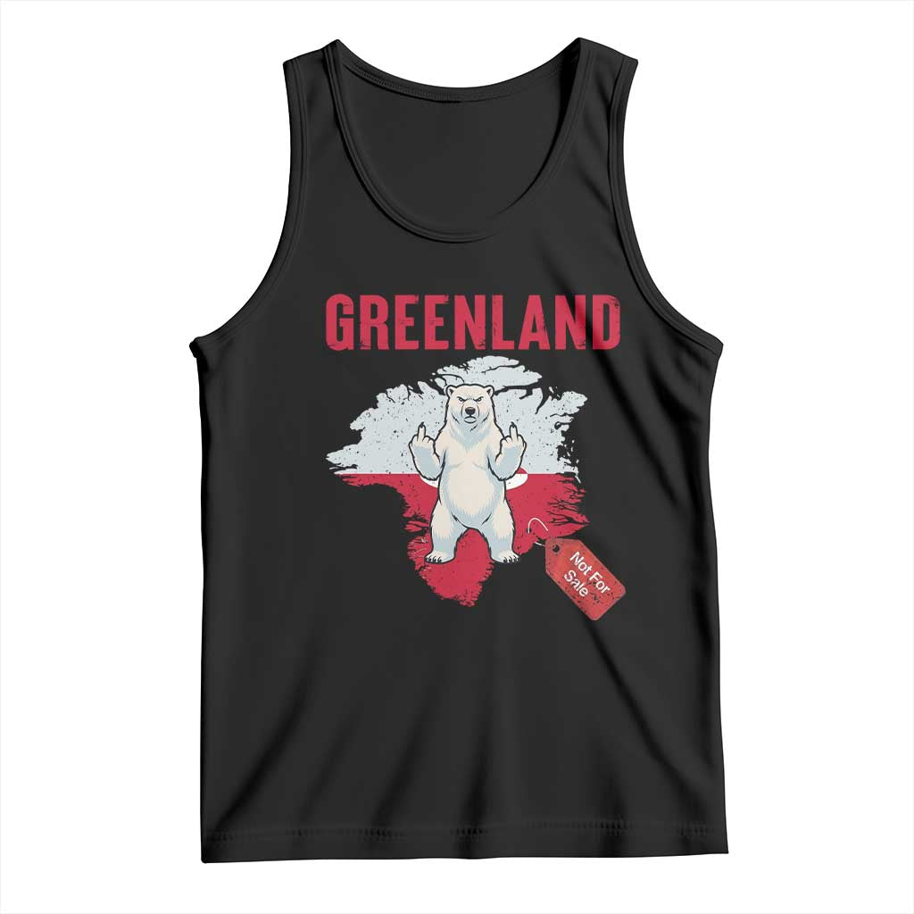 Greenland Is Not For Sale Tank Top Support Greenlander Gift TS12 Black Print Your Wear