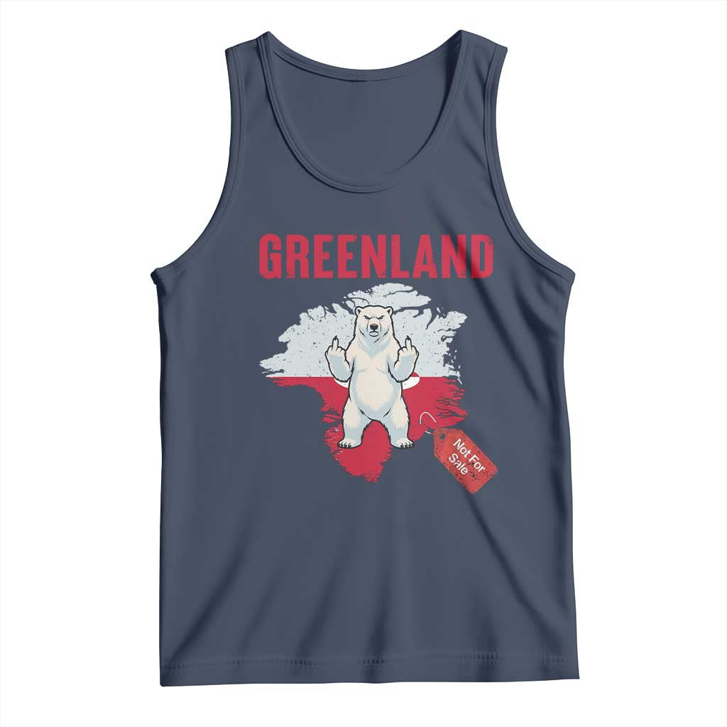 Greenland Is Not For Sale Tank Top Support Greenlander Gift TS12 Navy Print Your Wear