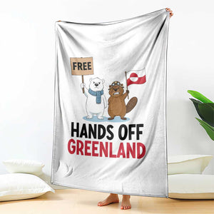 Funny Polar Bear Political Protest Throw Blanket Hands Off Greenland TS12 Print Your Wear