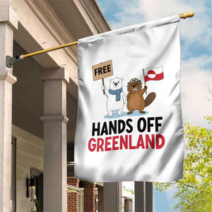 Funny Polar Bear Political Protest Garden Flag Hands Off Greenland TS12 Print Your Wear
