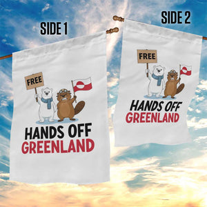 Funny Polar Bear Political Protest Garden Flag Hands Off Greenland TS12 Print Your Wear
