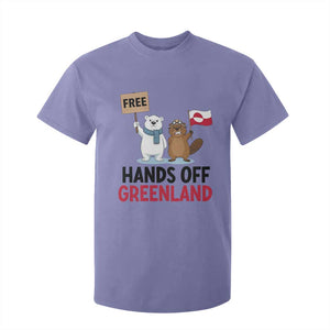 Funny Polar Bear Political Protest T Shirt For Kid Hands Off Greenland TS12 Violet Print Your Wear