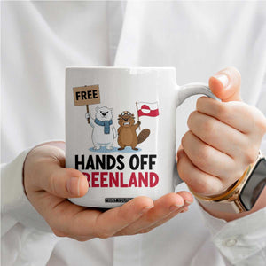 Funny Polar Bear Political Protest Coffee Mug Hands Off Greenland TS12 Print Your Wear