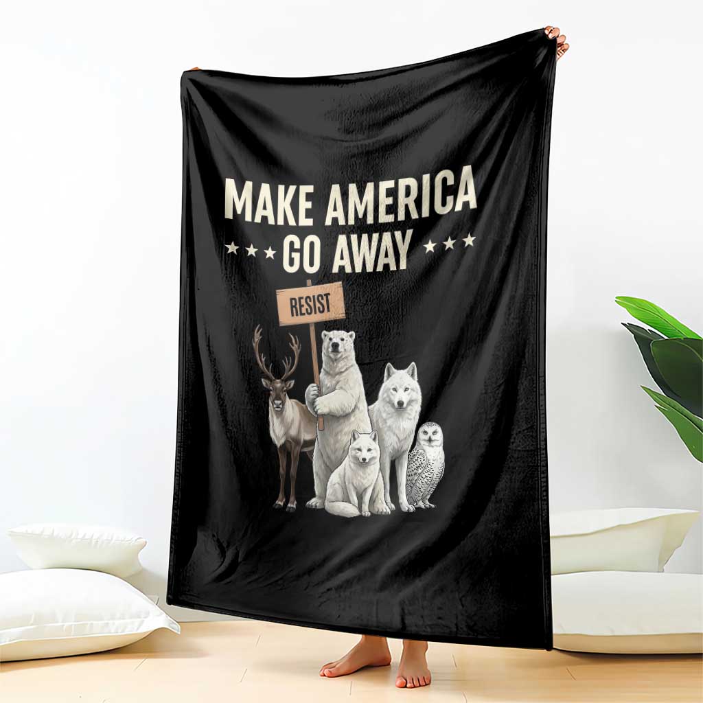 Make America Go Away Throw Blanket Greenland Support Gift TS12 Print Your Wear