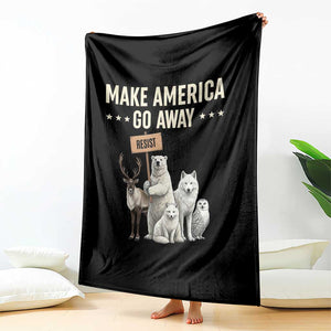 Make America Go Away Throw Blanket Greenland Support Gift TS12 Print Your Wear