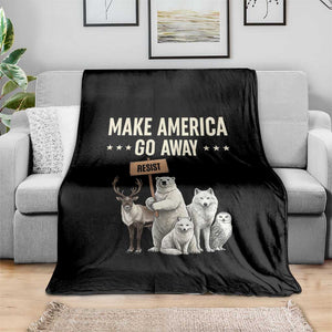 Make America Go Away Throw Blanket Greenland Support Gift TS12 Print Your Wear
