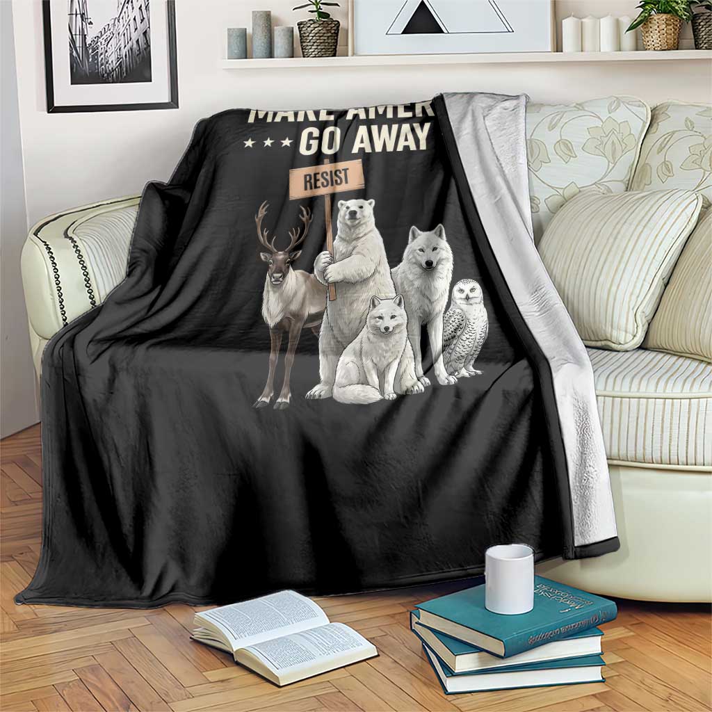 Make America Go Away Throw Blanket Greenland Support Gift TS12 Print Your Wear