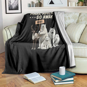 Make America Go Away Throw Blanket Greenland Support Gift TS12 Print Your Wear