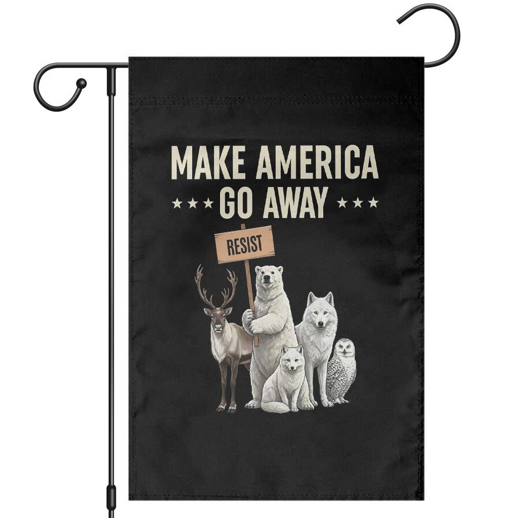 Make America Go Away Garden Flag Greenland Support Gift TS12 Black Print Your Wear