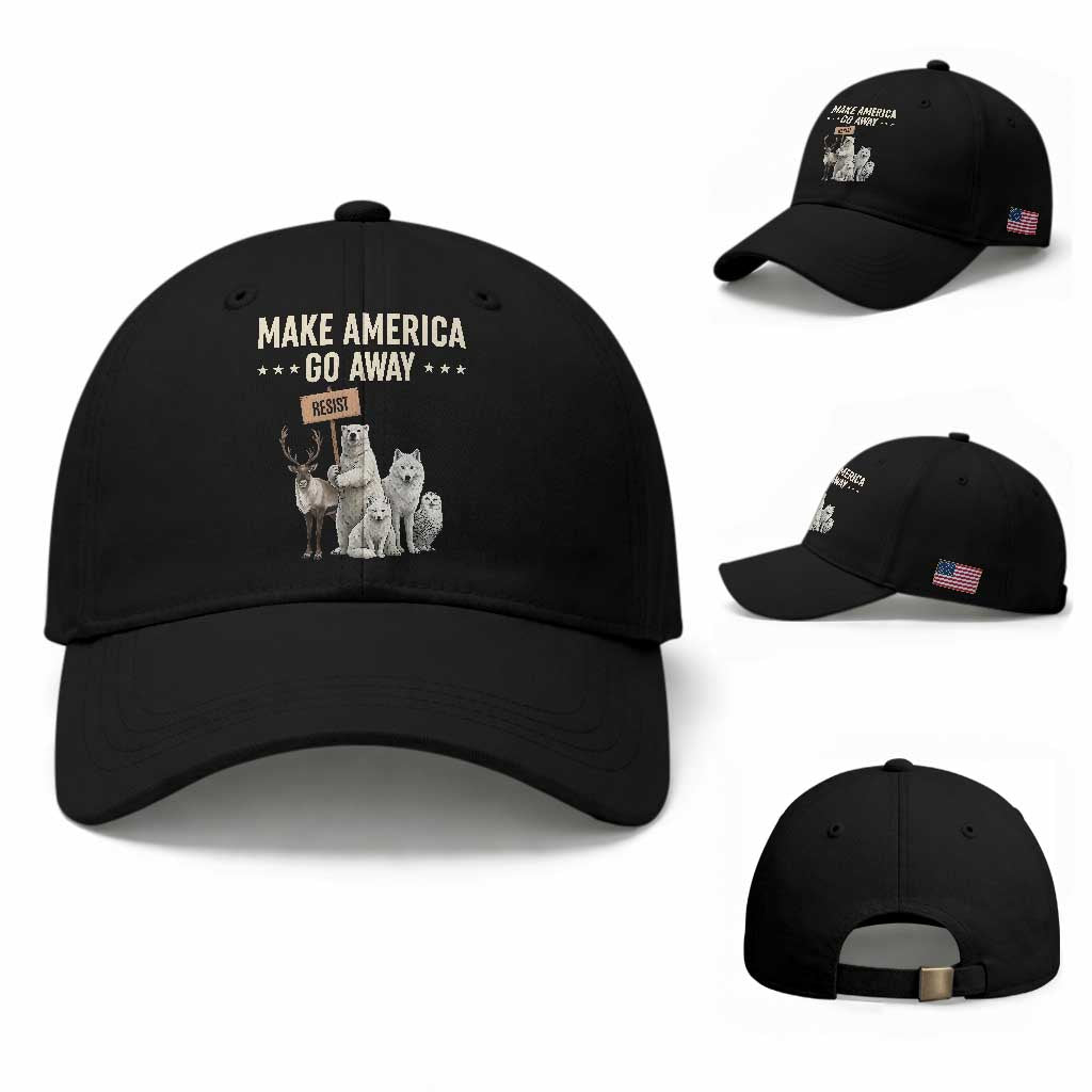 Make America Go Away Baseball Cap Greenland Support Gift TS12 Baseball Cap Universal Fit Black Print Your Wear