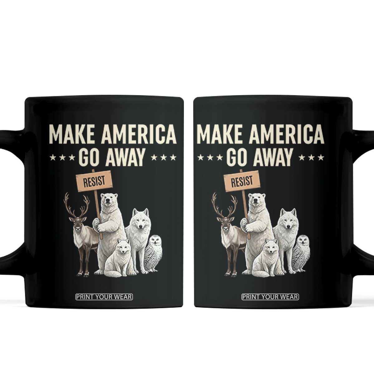 Make America Go Away Coffee Mug Greenland Support Gift TS12 Black Print Your Wear