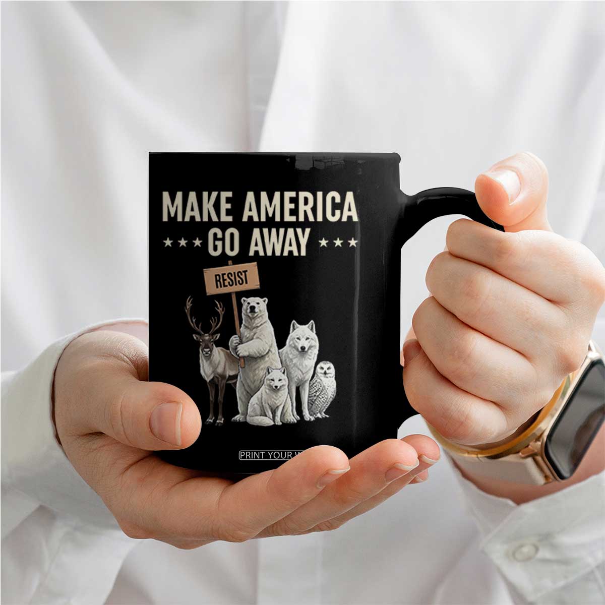 Make America Go Away Coffee Mug Greenland Support Gift TS12 Print Your Wear