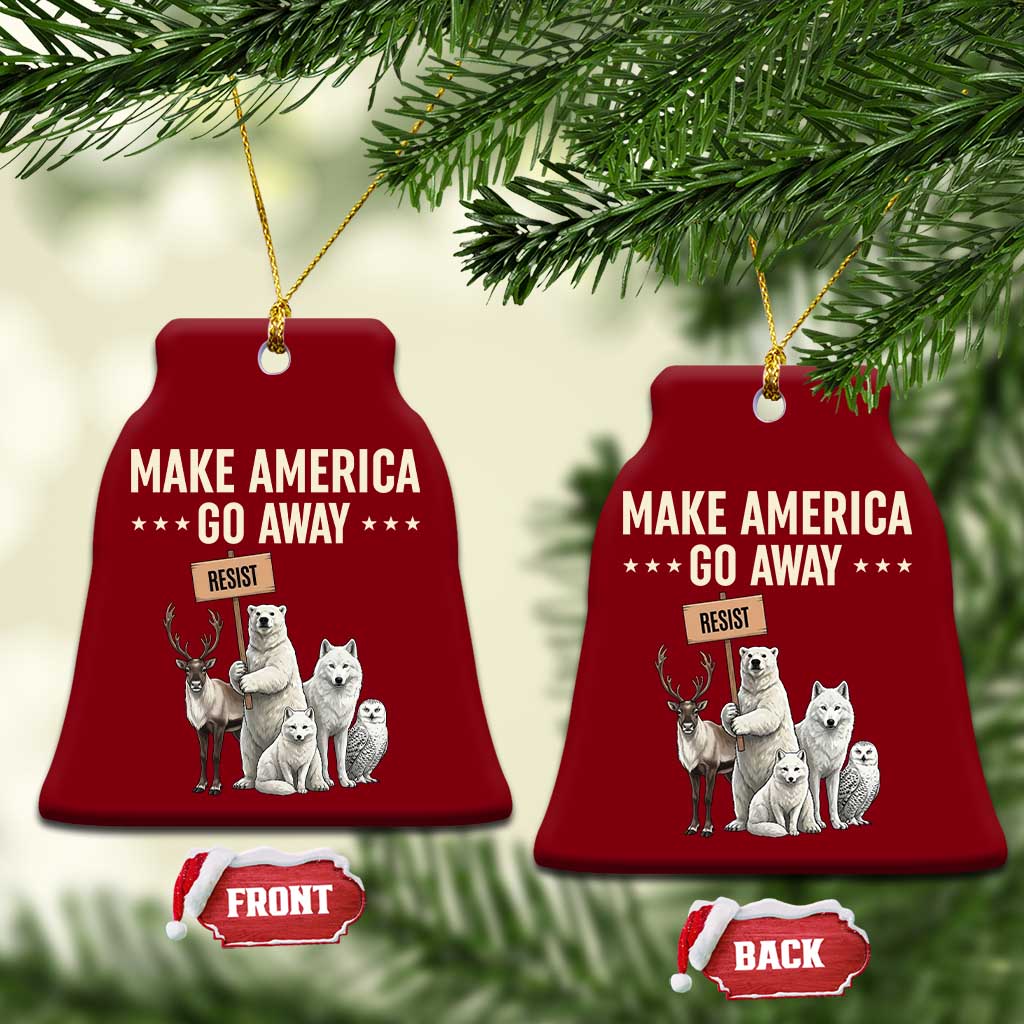 Make America Go Away Ceramic Ornament Greenland Support Gift TS12 Print Your Wear