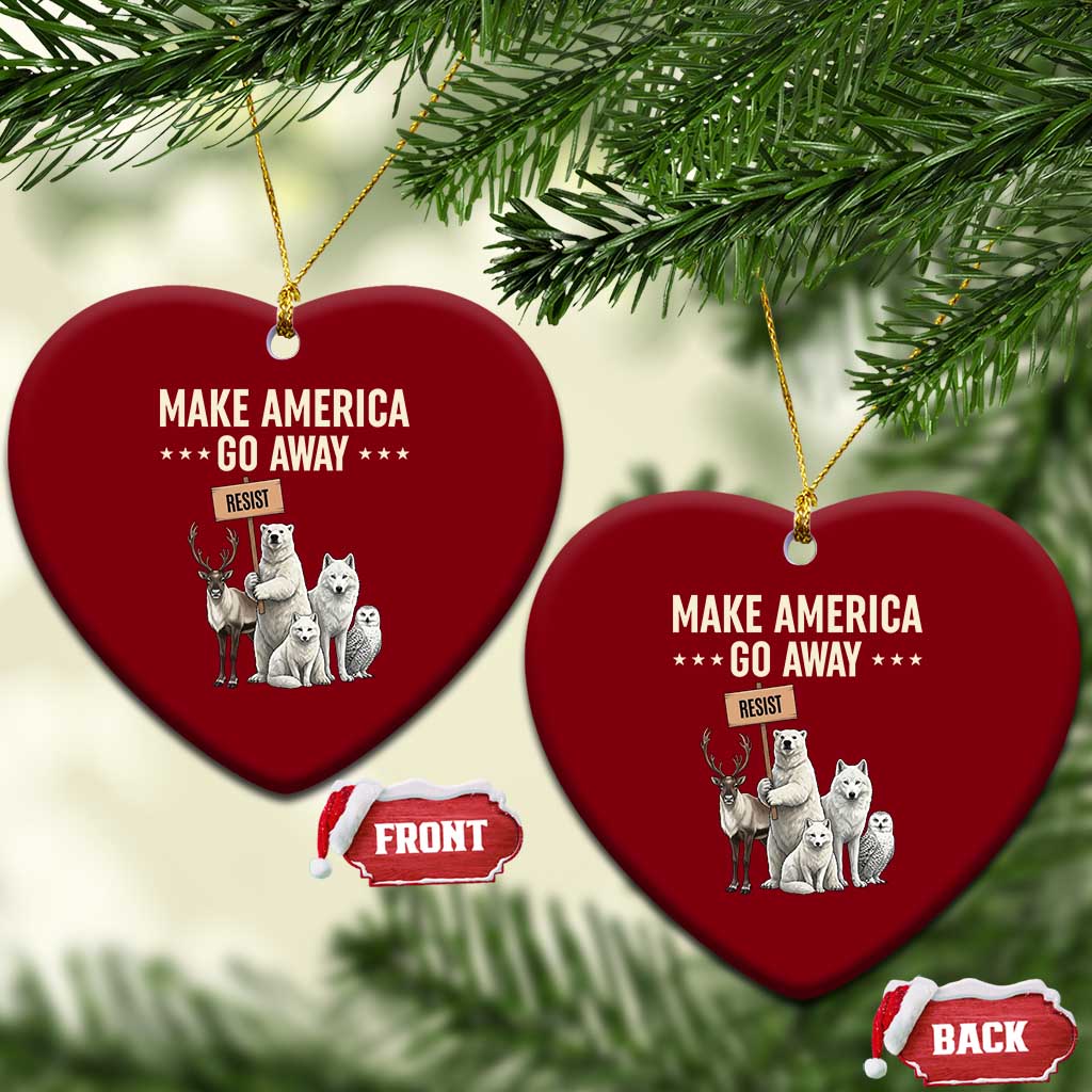 Make America Go Away Ceramic Ornament Greenland Support Gift TS12 Print Your Wear