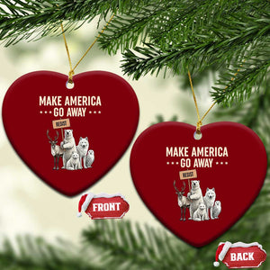 Make America Go Away Ceramic Ornament Greenland Support Gift TS12 Print Your Wear
