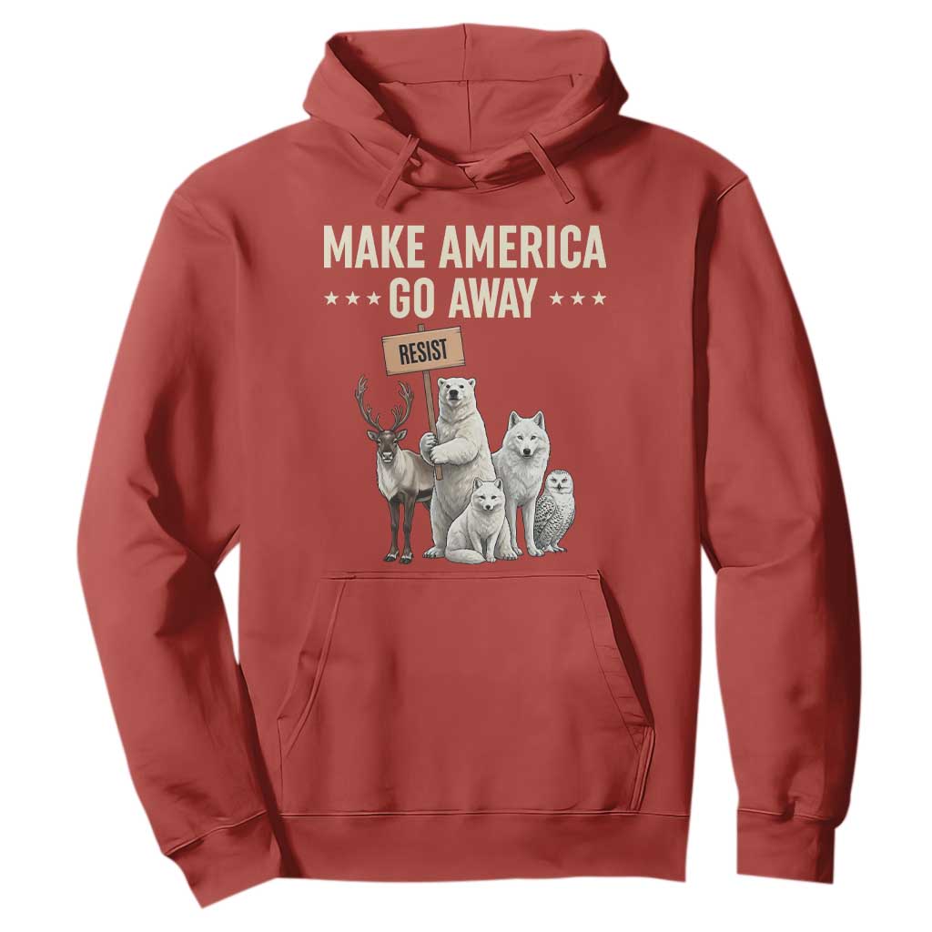 Make America Go Away Hoodie Greenland Support Gift TS12 Red Print Your Wear